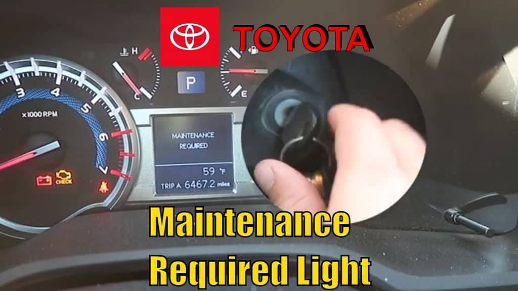 how to reset maintenance light on toyota tacoma